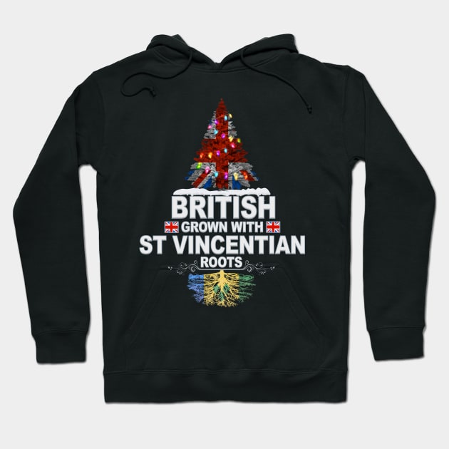 British Grown With Saint Vincentian Roots - Gift for Saint Vincentian With Roots From St Vincent And The Grenadines Hoodie by Country Flags